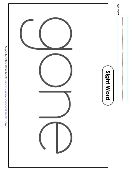 Big Trace: Gone (Printable PDF Worksheet)