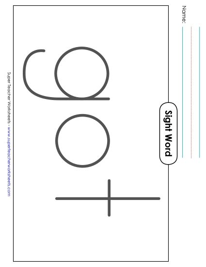 Big Trace: Got (Printable PDF Worksheet)