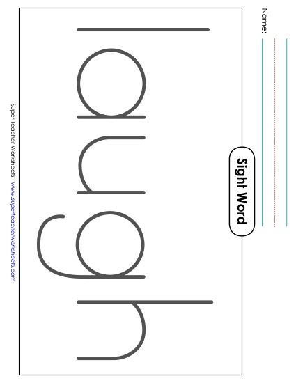 Big Trace: Laugh (Printable PDF Worksheet)