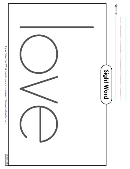 Big Trace: Love (Printable PDF Worksheet)