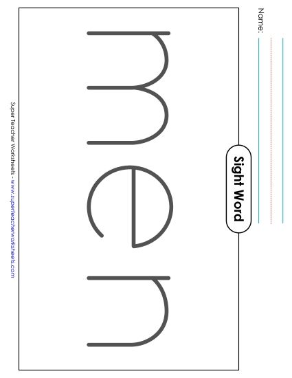 Big Trace: Men (Printable PDF Worksheet)