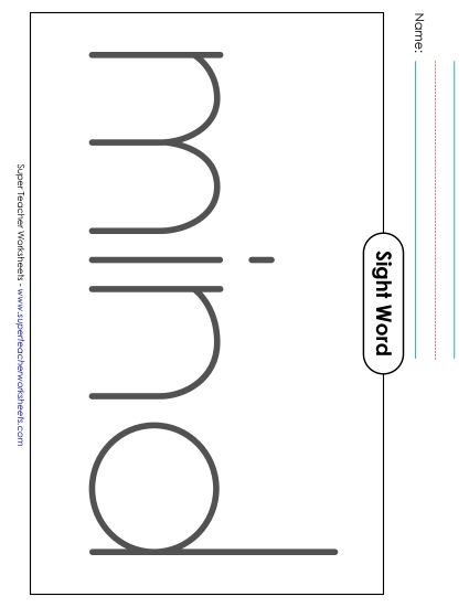 Big Trace: Mind (Printable PDF Worksheet)