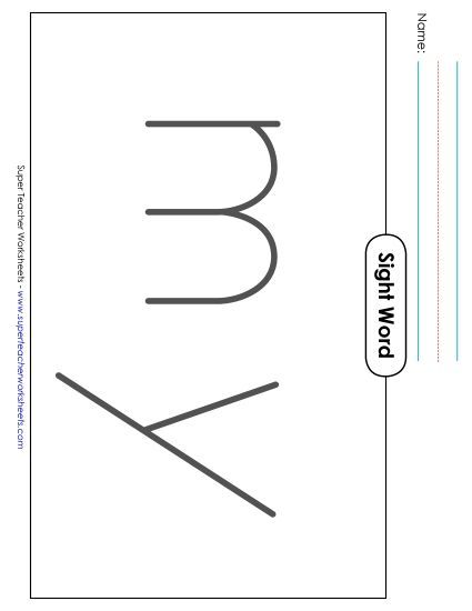 Big Trace: My (Printable PDF Worksheet)