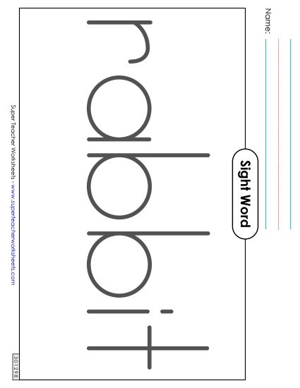 Big Trace: Rabbit (Printable PDF Worksheet)