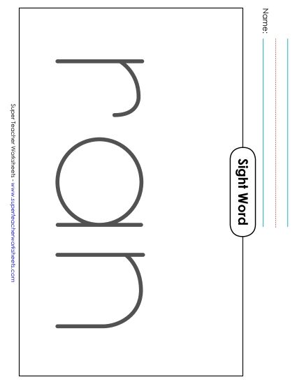 Big Trace: Ran (Printable PDF Worksheet)