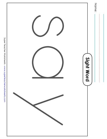 Big Trace: Say (Printable PDF Worksheet)