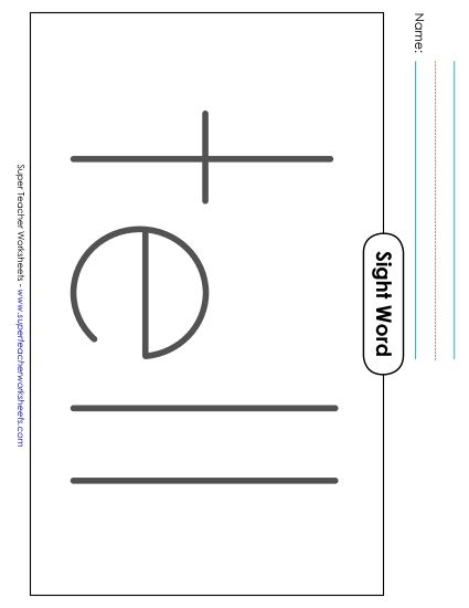 Big Trace: Tell (Printable PDF Worksheet)