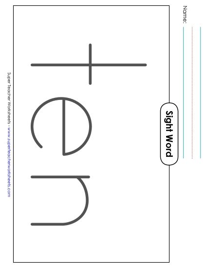 Big Trace: Ten (Printable PDF Worksheet)