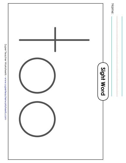 Big Trace: Too (Printable PDF Worksheet)