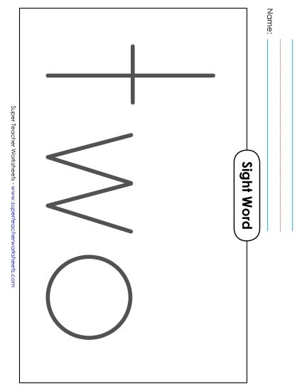 Big Trace: Two (Printable PDF Worksheet)