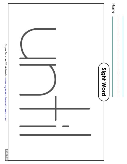 Big Trace: Until (Printable PDF Worksheet)