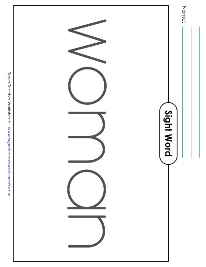 Big Trace: Woman (Printable PDF Worksheet)