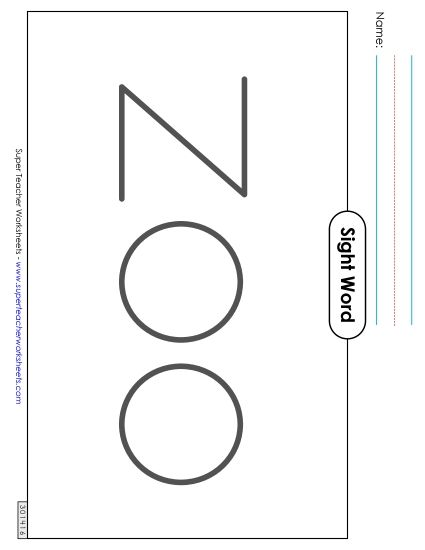 Big Trace: Zoo (Printable PDF Worksheet)