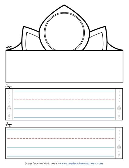 Blank Crown Templates - Blank Hat Template #2 (Printable PDF Worksheet)