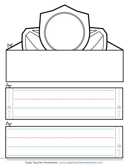 Blank Crown Templates - Blank Hat Template #3 (Printable PDF Worksheet)
