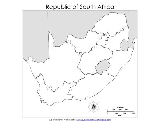 Maps - Blank - Blank Map #1 (Printable PDF Worksheet)