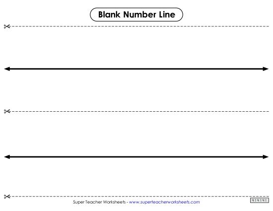Number Lines - Blank Number Line (Small, No Hash Marks) (Printable PDF Worksheet)