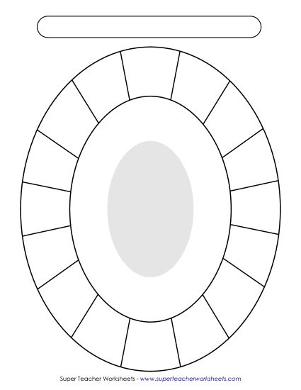 Flashcards, Task Cards, Game Cards - Board Game Oval Template (Printable PDF Worksheet)