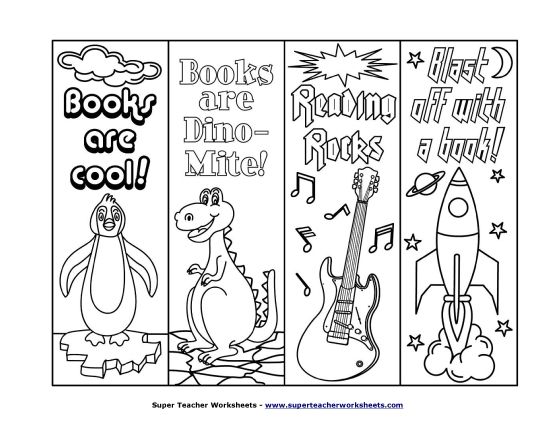 Teacher Helpers - Bookmarks for Kids: Dino Themed (Printable PDF Worksheet)