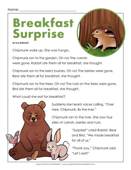 Breakfast Surprise (Printable PDF Worksheet)
