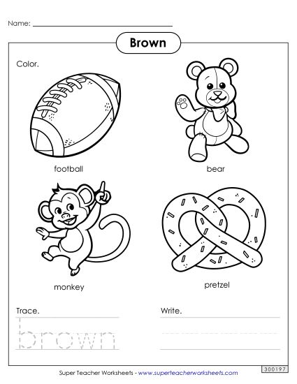 Brown - Brown Things (Printable PDF Worksheet)