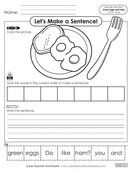 Activities - Build-a-Sentence (Printable PDF Worksheet)