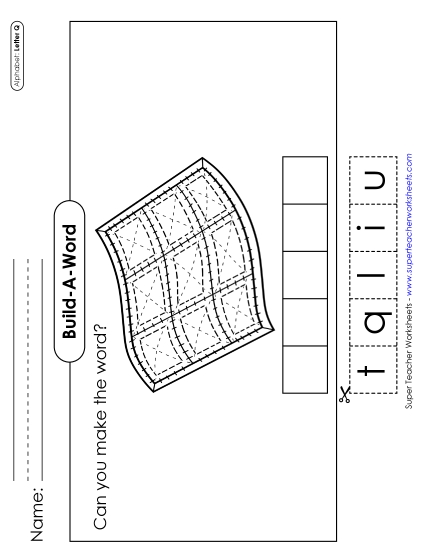 Build-a-Word - Build-a-Word: Quilt (Printable PDF Worksheet)