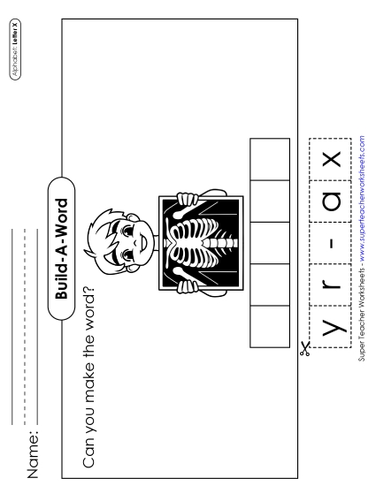 Build-a-Word - Build-a-Word: X-Ray (Printable PDF Worksheet)