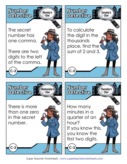 3rd Grade - C3 - Fifteen Thousand (Printable PDF Worksheet)