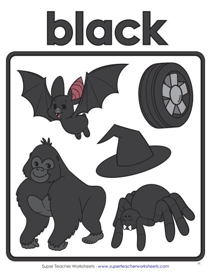 Black - Cartoon Anchor Chart (Black) (Printable PDF Worksheet)