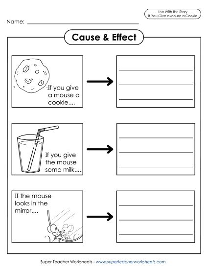 Worksheets - Cause and Effect (Printable PDF Worksheet)