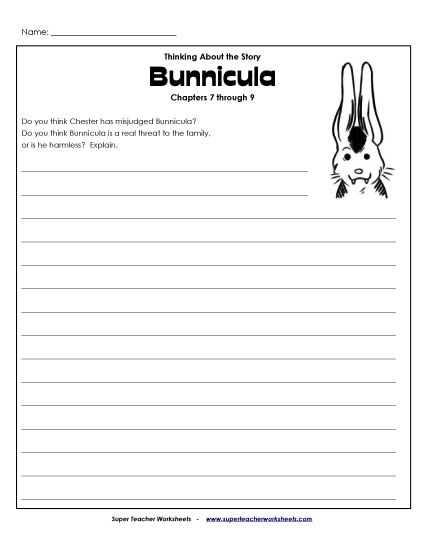 Chapters 7 - 9 - Chapters 7 - 9: Writing Prompt (Printable PDF Worksheet)