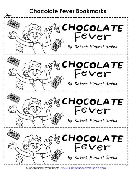 Whole Book - Choco. Fever Bookmark (Printable PDF Worksheet)
