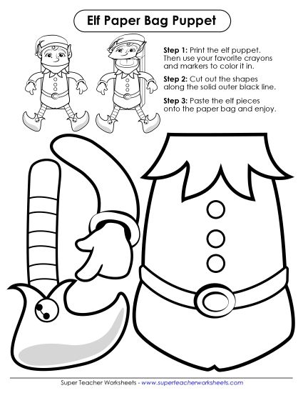 Holidays - Christmas: Elf (Printable PDF Worksheet)