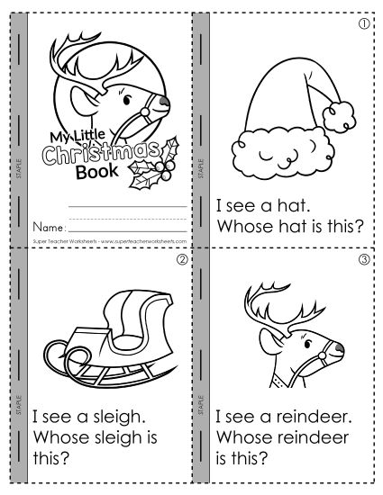 Holidays - Christmas: My Little Christmas Book (Printable PDF Worksheet)