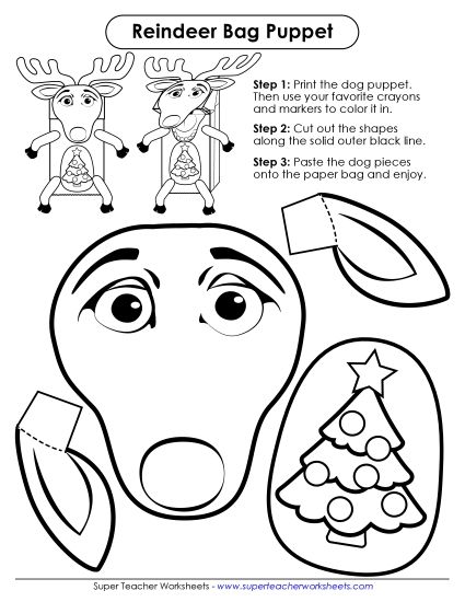 Holidays - Christmas: Reindeer (Printable PDF Worksheet)