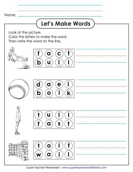 Worksheets - Color the Letters & Write (-all) (Printable PDF Worksheet)