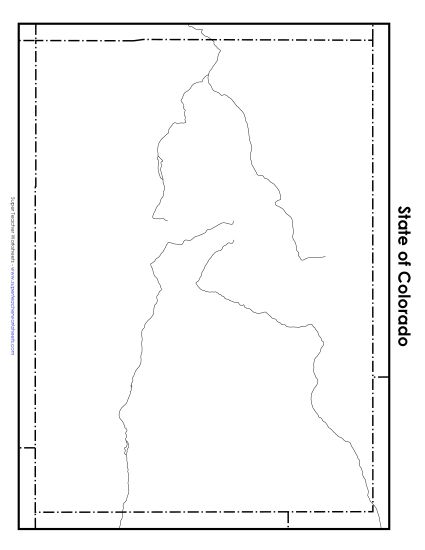 Maps - Colorado: Blank Map (Printable PDF Worksheet)