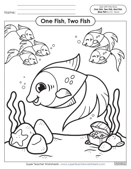 Coloring Pages - Coloring Page:  Fish (Printable PDF Worksheet)