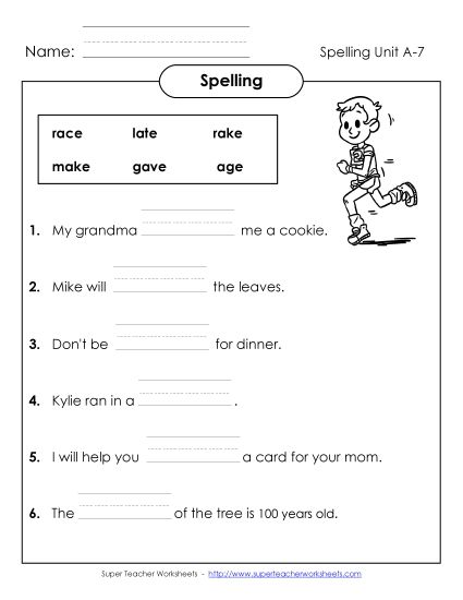 Worksheets - Complete the Sentence (A-7) (Printable PDF Worksheet)