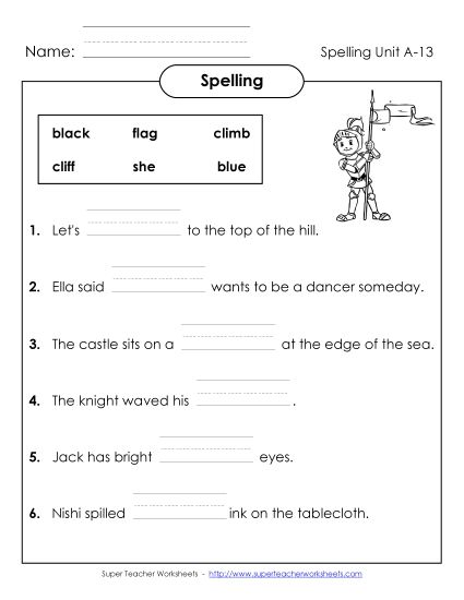 Worksheets - Complete the Sentences (A-13) (Printable PDF Worksheet)