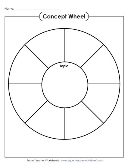 Concept Wheels - Concept Wheel - 8 Spaces (Printable PDF Worksheet)