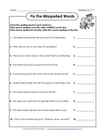 Worksheets - Correct or Incorrect (C-11) (Printable PDF Worksheet)