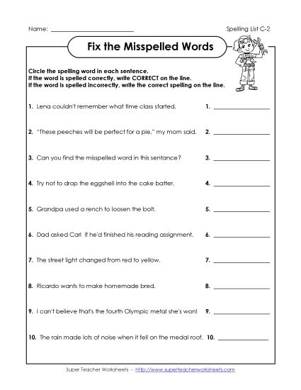 Worksheets - Correct or Incorrect? (C-2) (Printable PDF Worksheet)