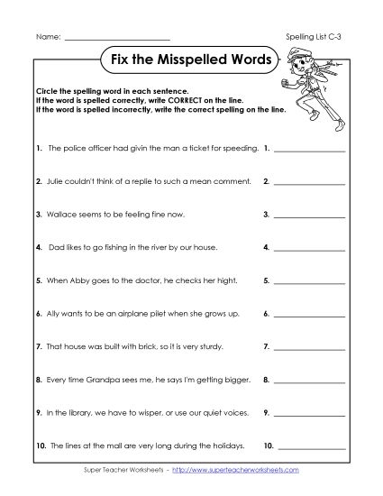 Worksheets - Correct or Incorrect? (C-3) (Printable PDF Worksheet)