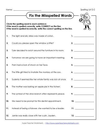 Worksheets - Correct or Incorrect? (D-2) (Printable PDF Worksheet)