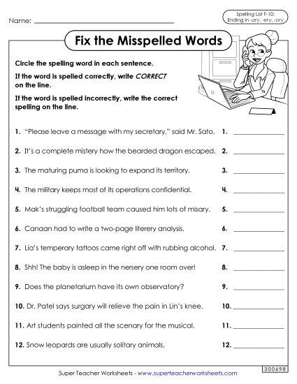 Worksheets and Puzzles - Correct or Incorrect? (F-10) (Printable PDF Worksheet)
