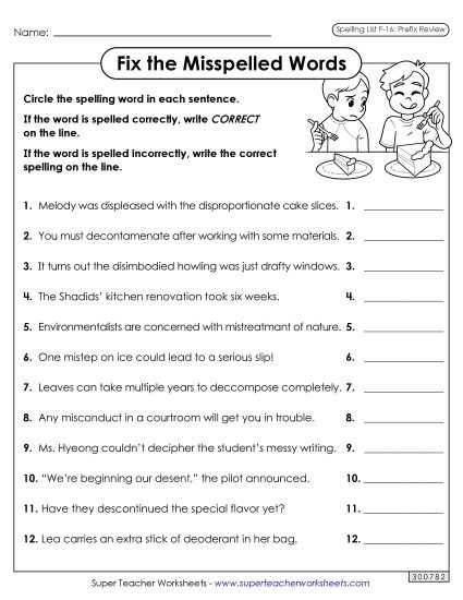 Worksheets and Puzzles - Correct or Incorrect? (F-16) (Printable PDF Worksheet)