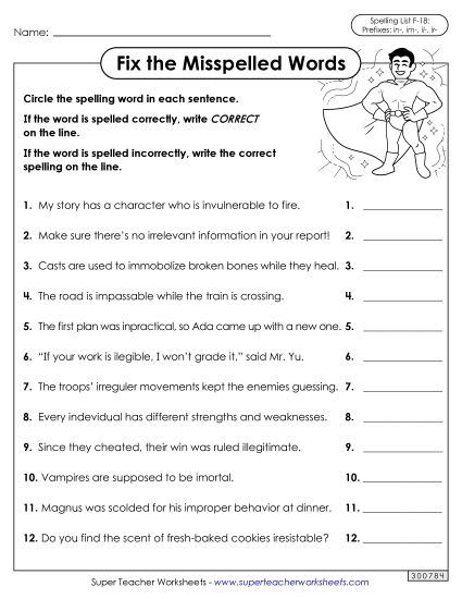 Worksheets and Puzzles - Correct or Incorrect? (F-18) (Printable PDF Worksheet)