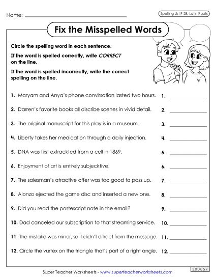 Worksheets and Puzzles - Correct or Incorrect? (F-28) (Printable PDF Worksheet)